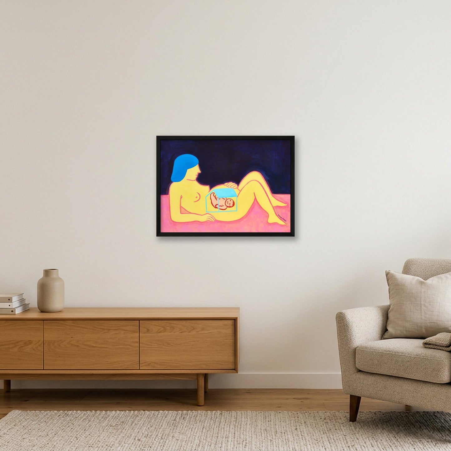 Tiny but the Uinverse — 59×42cm, 23×17" Black Frame