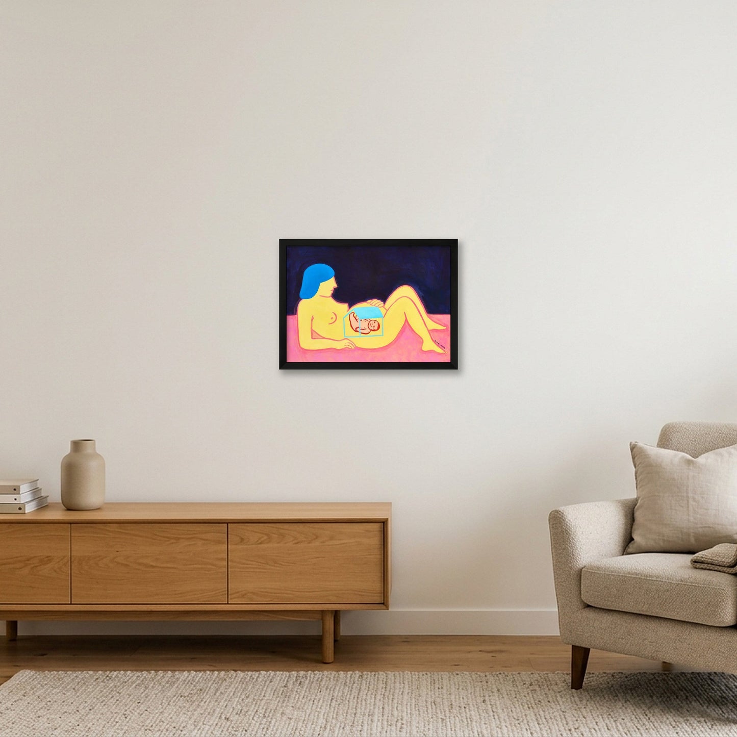 Tiny but the Uinverse — A3 (42×30cm, 17×12") Black Frame